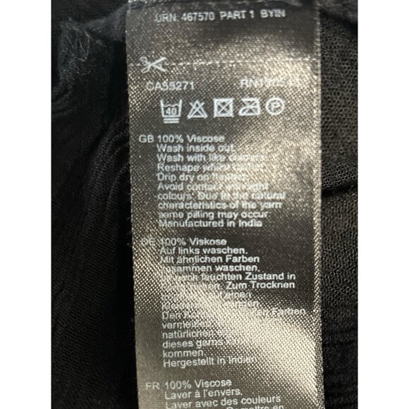 Long Tall Sally Womens Black Viscose Tunic Top Size 16 - Picture 4 of 6